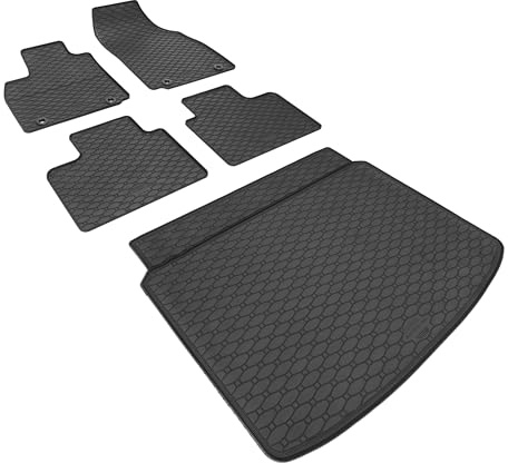 Set di tappetini in gomma e vaschetta per bagagliaio compatibile con MG ZS Hybrid+ dal 2025