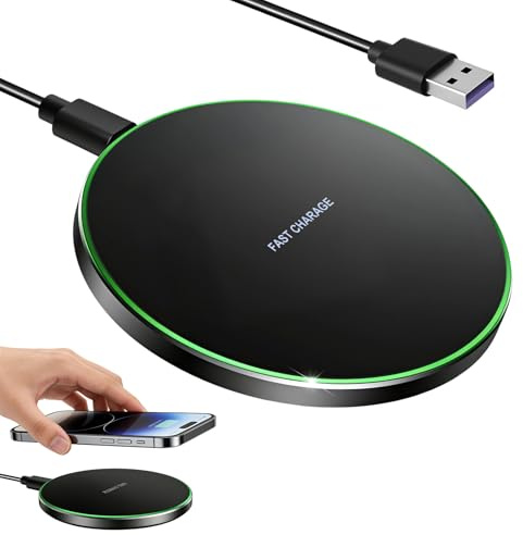 Cargador inalámbrico rápido de inducción 35W, Compatible con iPhone 16/15/14/13/12/11 Pro MAX, Sam Sung Galaxy S25/S24 Plus/S23 FE, Goo gle Pixel 9/8 Pro, Carga rápida Qi