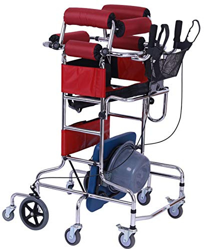 Ausilio For La Mobilità A 360° Deambulatore Con Ruote Rotanti 8 Ruote Toilette Portatile Telai Di Sicurezza Anziani Deambulatore Ausiliario For La Riabilitazione Dei Disabili(For women)