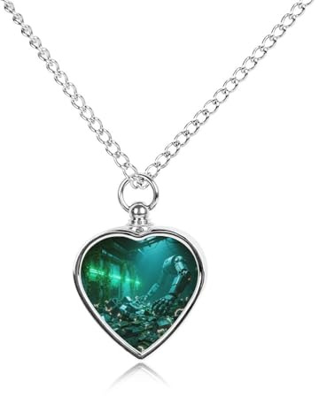 LPAGBCNU Elektronisk vraklugg husdjur aska halsband med fyllningssatser 70 cm kabelkedja minneskremering urna halsband smycken souvenir minnessak för människor aska hundar katter sympati gåva för