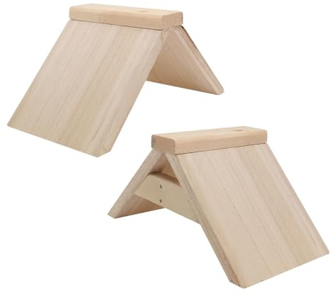 HEALSOPTHY Wooden Pigeon Perch Stand 2Pcs for Bird Rest and Standing | Safe Elevated Place to Stand, Wood Build, Two-Piece Set, for Bird and Pet Birds