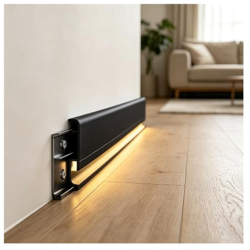 HAIXHX Battiscopa con luci LED a incasso per interni domestici