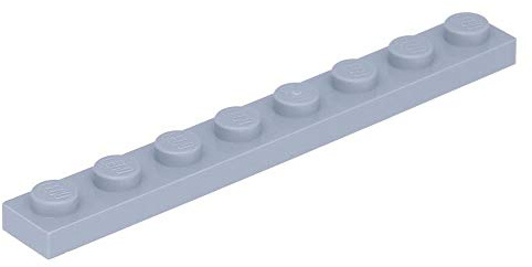10 x LEGO® Platte 1 x 8 Hellgrau (neu)