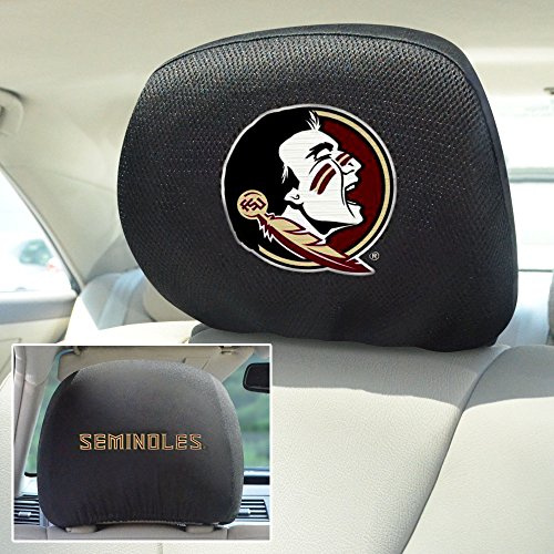FANMATS 12565 Florida State Seminoles Embroidered Head Rest Cover Set - 2 Pieces