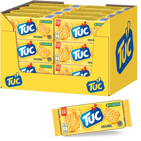 TUC Original – 24 x 100 g – Salzgebäck Großpackung – Knabbergebäck – Fein gesalzene Snack-Cracker
