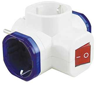 F-bright Clavija para Enchufes Triple, Blanco, 0.48 cm (1101073)