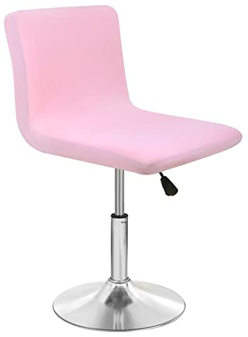 Deisy Dee Stretch-Stuhlhusse, Schonbezüge für niedrige und kurze Rückenlehne, Barhocker, C114 (Rosa)