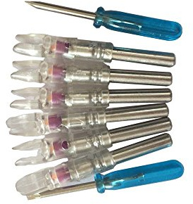 JIEXI HWYP Lot de 6 encoches lumineuses automatiquement pour diamètre intérieur 6,2 mm flèches taille S (violet)