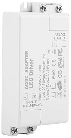 Riuty Transformador de Potencia LED, CA 100-240V a DC 12V SMD Interruptor de Potencia LED Interruptor de Potencia LED para luz de Tira LED y Bombillas LED MR11 / G4 / MR16 / GU5.3 12V(24W)