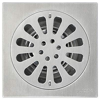 Anti Geruch Bodenablauf Aus Gebürstetem Edelstahl 304 Dusche-Abfluss Für Küche Badezimmer,D12x12cm