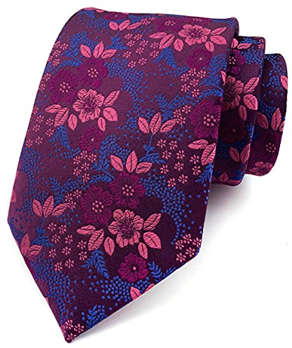 Rosiika Men's Modern Striped Plaid Patterned Formal Ties College Daily Woven Wedding Neckties