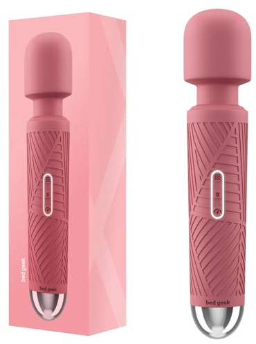 Bed Geek Wand Massager - Vibrator, Sex Toy, Vibraters4 Women Toy, Adult Toy, Sex Toys4couples Men & Women, G Spot Clitoris Stimulation, Wand Vibrator, Womens Sex Toys, Includes Travel Bag (Pink)