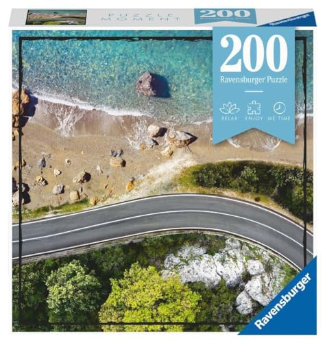 Ravensburger - Puzzle Beachroad per Adulti, 200 Pezzi, Collezione Puzzle Moments, Idea Regalo per Lei o Lui, 33x21 cm