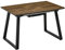 HOMCOM Esstisch ausziehbar rechteckig Küchentisch für 4-6 Personen aus Stahl Esszimmertisch 120/160 x 80 x 76 cm Braun