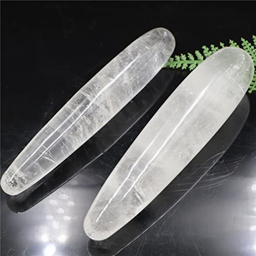 Varitas De Yoni De Cuarzo Transparente Natural De 18CM, Varita De Piedra Mágica Para Masaje De Manos,Grande