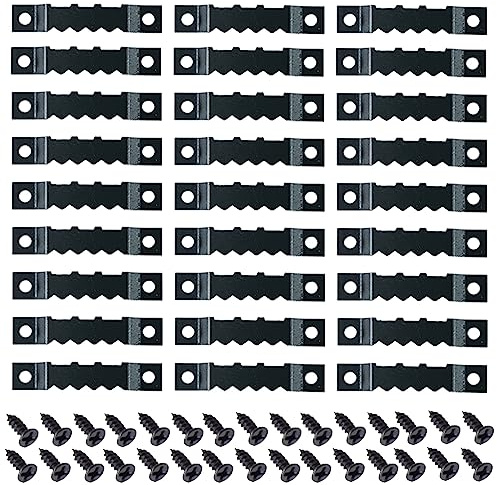 Yosawo 100 Pcs Sawtooth Picture Hangers Decor Picture Frames Hangers with Screws for Hanging Photos Clock Paintings Artwork Picture Frame Hook（Black/C）