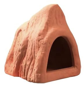 VGUEMVGW ZY-3005 Roter Boden, violetter Sand, Löcher für Fische und Garnelen, Aquarium-Dekoration, Kunststoff, Aquarium-Dekoration für Aquarium-Landschaft (Höhlenunterstand)