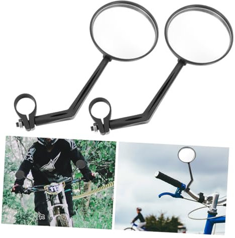 HONMEET Fahrradspiegel Für Lenker Rückspiegel 360° Drehbar Großes Sichtfeld Robust Und Leicht Kratzfeste Oberfläche Universell Passend