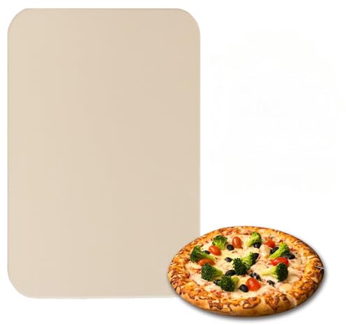 Mucola Pizzastein aus Cordierit für Brot, Flammkuchen & Pizza Ofenstein 30x38 CM | temperaturbeständig, langlebig, leicht zu reinigen | Brotbackstein für Backofen, Gasgrill & Holzkohlegrill