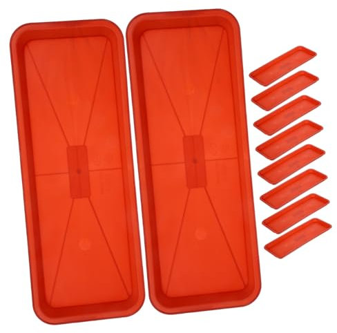 Yardenfun 10pièces Soucoupe Jardinière Rectangulaire PP pour Pots De Fleurs Bac Récupérateur Eau Et Plateau à Bonsaï