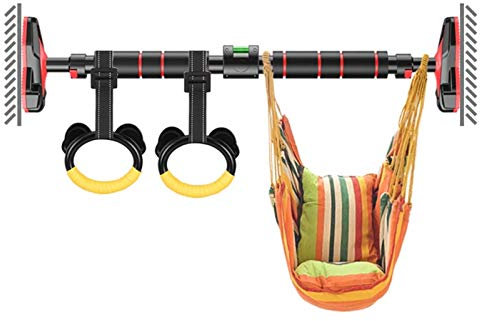 CAFIEDR Klimmzugstangen Tragbares Reck zur Wandmontage, sicheres, rutschfestes Klimmzug-Fitnessgerät für den Türkorridor, Kinderring und Schaukel, 70-160 cm, Tragkraft (96-135 cm)