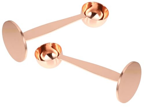 MAGICLULU 2stücke Roségold Kaffee Dosierlöffel Und Espresso Tamper Aus Edelstahl Präzises Messen Und Pressen Von Kaffeepulver Langlebig Rostfrei Multifunktional Und Hitzebeständig