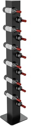 MetaloPro Weinregal Barolo – Schwarzes Metall-Wandregal Für 12 Weinflaschen, Robustes Design, Ideal Für Küche, Keller Oder Bar – 140x26x26