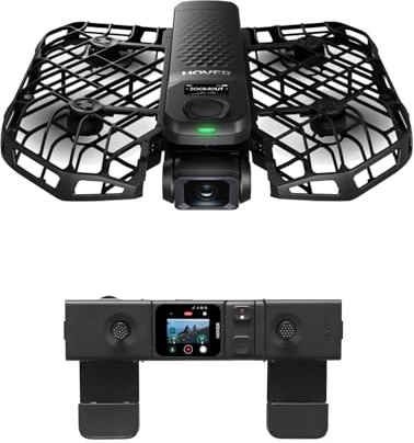 HOVERAir X1 PRO Drohne mit Kamera 4K, Faltbar Action Cam mit über 15 vollautomatischen Flugmodi, 42 KM/H, Fliegen überall mit OmniTerrain, Rückkollisions-Erkennung (Standard&Beacon)