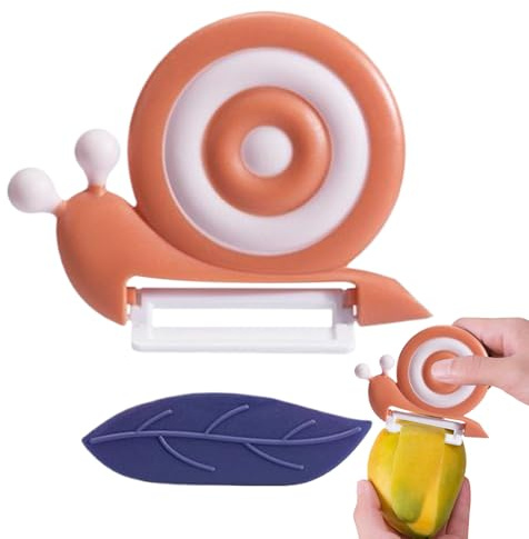 Pelapatate Per Verdure - Sbucciatore Manuale A Forma Di Lumaca - Tagliaverdure In Ceramica Con Impugnatura Antiscivolo Per Cucina Casa Bambini Insalate Picnic All'aperto Professionale