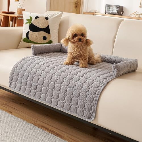 BLUEZY Kühlendes Sofabett, Kühlbett Für Hunde, Hundesofa, Hundebett Waschbar, Kühlmatte Für Katzen, Hundedecke rutschfest Hundedecke Sofa Für Sofas, Autos Und Den Boden D