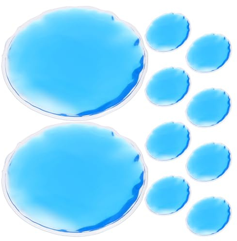 Garneck Runde PVC Eisaugenpads mit Kälte und Wärmetherapie 7cm Wiederverwendbare Augenpackungen gegen Schwellungen und Augenringe Sanfte Augenpflege
