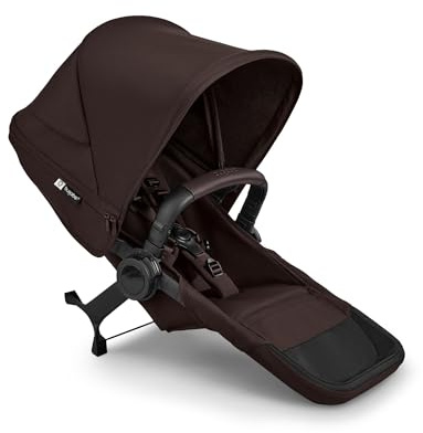 Bugaboo Donkey 6 Double Erweiterungsset, für Neugeborene & Kleinkinder | verwandelt den Donkey 6 single in einen Geschwisterkinderwagen, Doppelkinderwagen mit wendbarem Sitz, Cocoa Brown