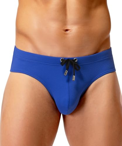 Casey Kevin Costume Uomo Slip Piscina Swim Brief con Laccio Regolabile Asciugatura Rapida per Spiaggia e Piscina