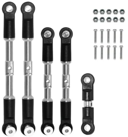 MIGHTY SCAPERS 5pcs Steel Turnbuckles Camber Toe Links Set for 1/7 & 1/8 Scale RC Cars Suspension Tuning Replacement Parts