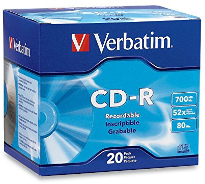 Verbatim CD-R 80MIN 700MB 52X - Estuche Delgado para CD en Blanco (CD-R, Slimcase)