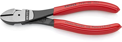 KNIPEX Pince coupante de côté à forte démultiplication gainées en plastique 160 mm, 74 01 160