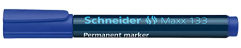 Schneider Skrivmaskiner permanentmarkör Maxx 133, påfyllningsbar, 1 + 4 mm, blå