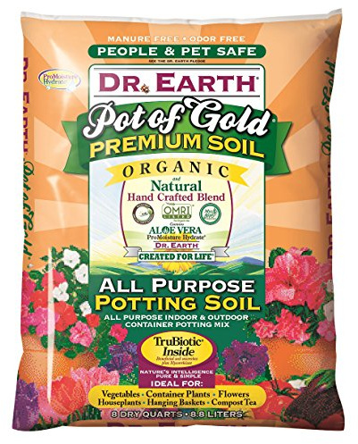 Dr. Earth Gold Premium Potting Soil, 8 Quart, Natural