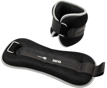 Fitness Mad Neo Wrist/Ankle Weights Gewichte für Handgelenk und Knöchel, schwarz/grau, 2 x