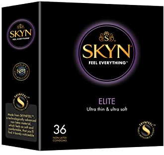SKYN Elite SKYNFEEL Kondome für Herren | Standardgröße, ultradünn und weich, gerade und glatte Form, Durchmesser 53 mm, 36 Stück
