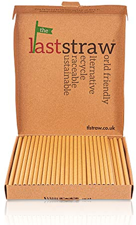 the Last Straw - 100% Biodegradable Paper Drinking Straws (100 Pack)(Plain- Brown)