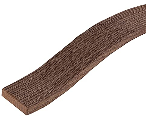 Gedotec Schrankgriff Esche braun gebürstet Möbelgriff Holz Bogengriff Küche - Calin | Lochabstand 160 mm | Vollholz | Holzgriff für Schubladen & Schranktür | 1 Stück - Design Türgriff mit Schrauben