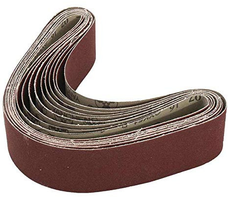 10pcs 50 * 686mm nastri abrasivi abrasivi carta abrasiva per levigatrici a nastro smerigliatrice da banco levigatura strumento di lucidatura 60-150 grit, come mostrato