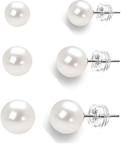 Perlenohrringe Silber 925，Ohrringe Perlen，Süßwasserperlen，Perlen Ohrstecker Silber 925，Perlenohrringe Hängend，Ohrstecker Perle，Perlenohrringe Stecker，Perlenohrstecker，Perlen Ohrringe Hänger