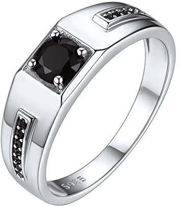 ChicSilver 925 Sterling Silber Fingerring in Größe 69 Herren Männer Siegelring mit runden Zirkonia 5mm Bandring für Freundin Ehefrau