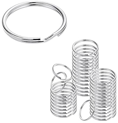 CORTNEY 100 Piezas de Aros Pequeños Para Llavero, 15 mm, Anillos Divididos de Metal Redondos Plateados para Organización de Llaves del Hogar y Fabricación de Manualidades