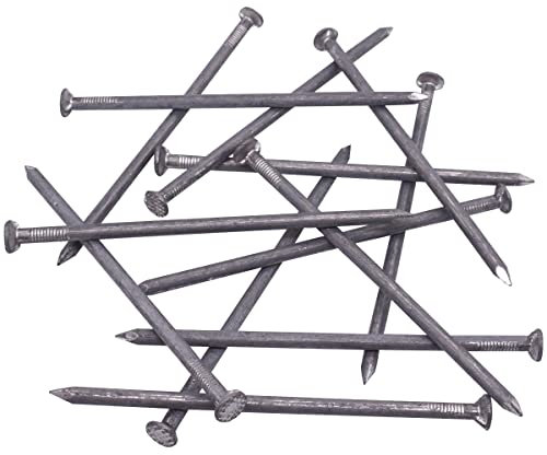 SKIR'CO (240 piezas) Clavos de construcción de acero de 3,5 x 90 mm, cabeza redonda plana, clavos de alambre comunes multiusos para madera