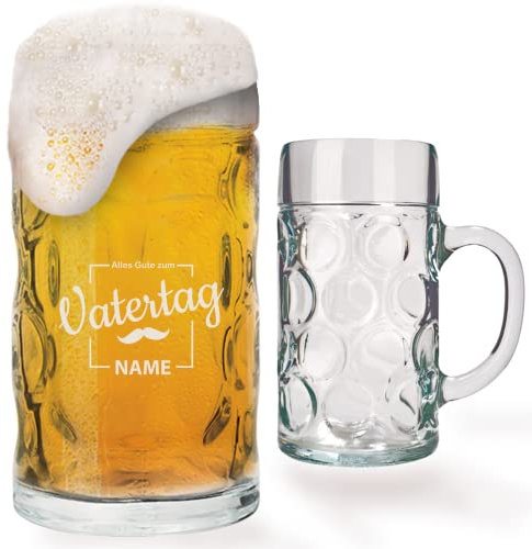 GRAVURMACHER® STÖLZLE - Boccale da birra Isar con incisione, 0,5 l, per il miglior papà del mondo, regalo per la festa del papà, regalo di compleanno come uomo (festa del papà, motivo 02)