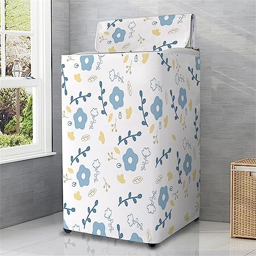 Odot Funda Lavadora de Carga Superior Funda, Lavadora Exterior Impermeable Protectora con Cremallera para Lavadora Cubierta y Secadora de Carga Superior (Estilo Tipo 10,XL)