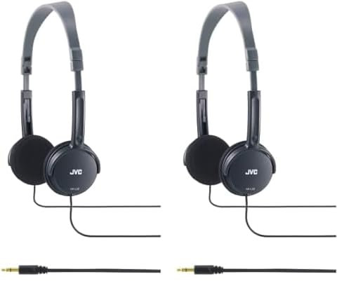 JVC Wired Lightweight Headphones - Black (Pack of 2)